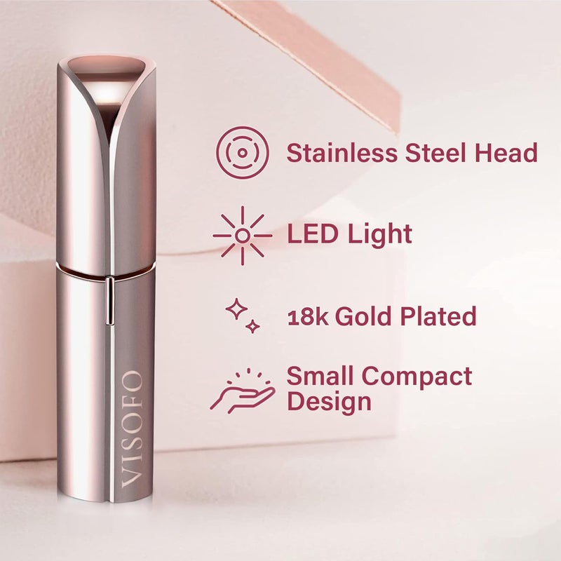 VISOFO Facial Hair Removal for Women | Electric Razor Device Small Mustache Dermaplaning Remover Tools Tweezers Epilator Trimmer Face Dermaplane Shavers Beauty Gadgets Set Accessories by (Andalusite) - Image 2